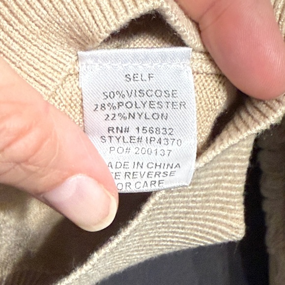 BiBi women’s camel color crewneck Sweater‎ M - Picture 4 of 7